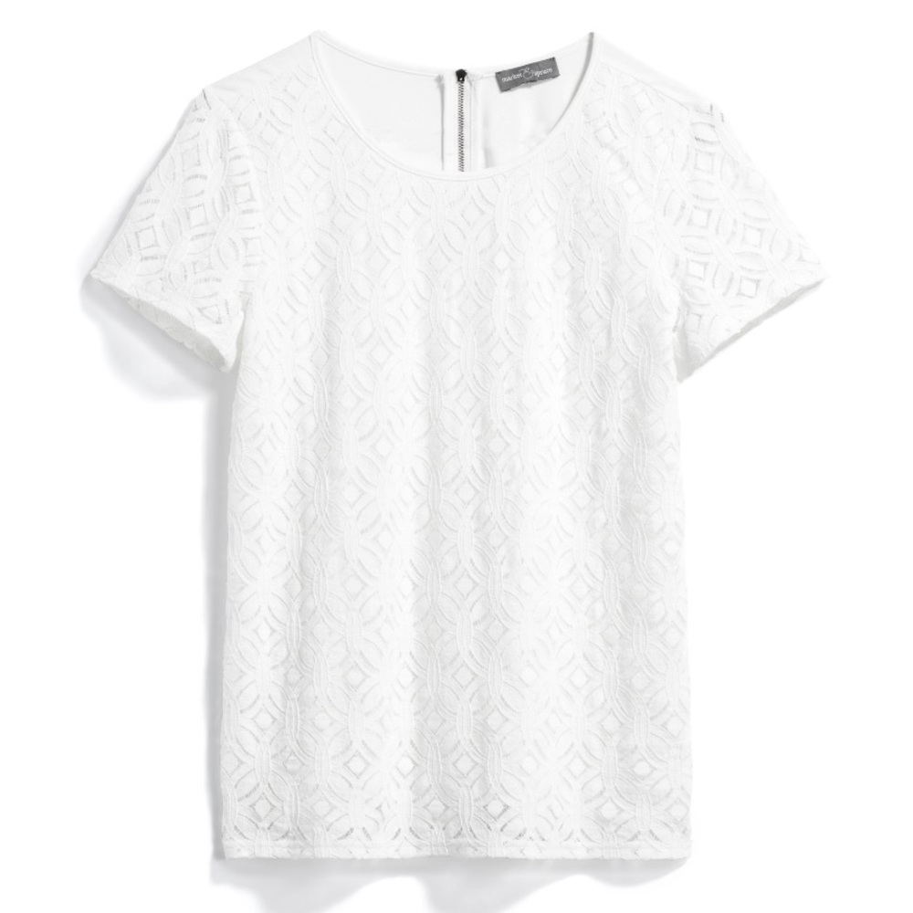 White Crochet Front Summer Top